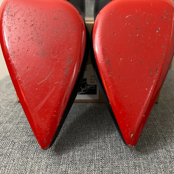 Christian Louboutin "Apostrophy" black leather heels - Picture 8 of 14